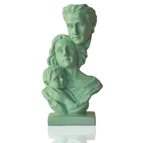 Green_Handcrafted_Resin_Mother_And_Father_With_Child_Love_Family_Showpiece_For_Home_Decor_13_Inch