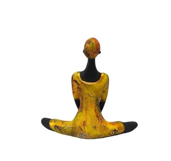 Pack_Of_3_Yellow_And_Black_Handcrafted_Resin_Yoga_Showpiece_For_Home_And_Office_Decor_8.5_X_7_Inches