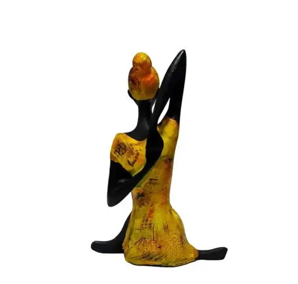 Pack_Of_3_Yellow_And_Black_Handcrafted_Resin_Yoga_Showpiece_For_Home_And_Office_Decor_8.5_X_7_Inches