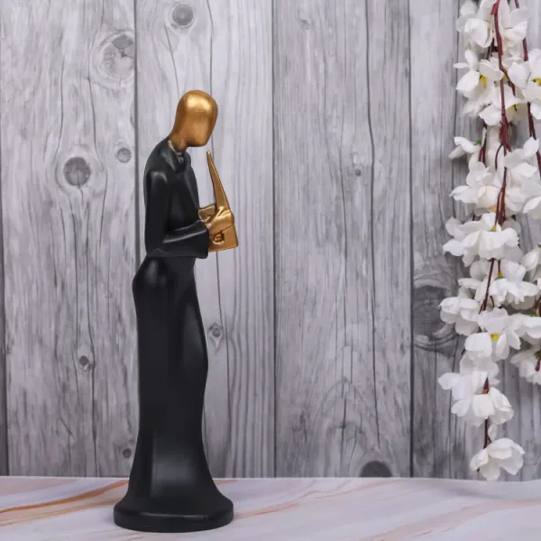 Black_And_Gold_Handcrafted_Resin_Trumpet_Women_Player_Showpiece_For_Home_And_Office_Decor_8.9_X_8.9_X_30.5_Cm