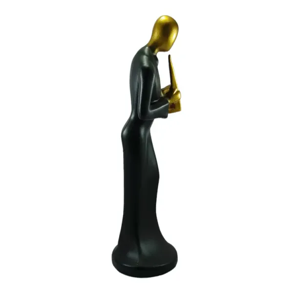Black_And_Gold_Handcrafted_Resin_Trumpet_Women_Player_Showpiece_For_Home_And_Office_Decor_8.9_X_8.9_X_30.5_Cm