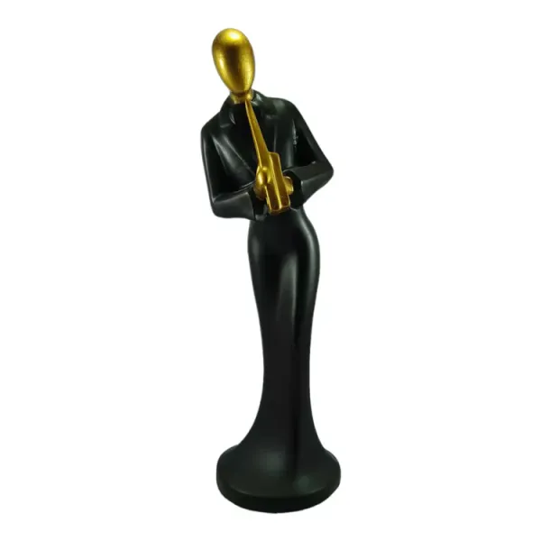 Black_And_Gold_Handcrafted_Resin_Trumpet_Women_Player_Showpiece_For_Home_And_Office_Decor_8.9_X_8.9_X_30.5_Cm