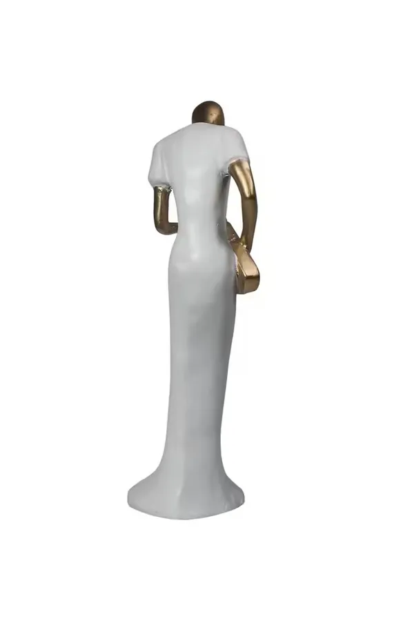 White_And_Gold_Handcrafted_Resin_Saxophone_Women_Player_Showpiece_For_Home_And_Office_Decor_8.9_X_8.9_X_30.5_Cm