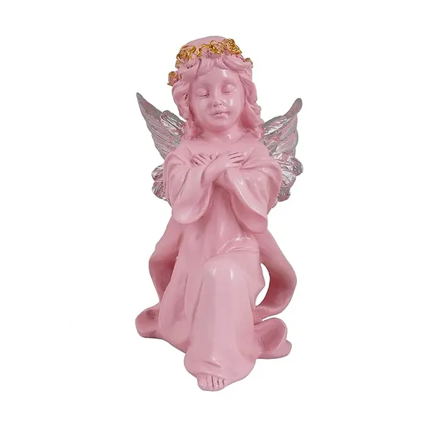 Pink_Handcrafted_Resin_Charming_Angelic_Girl_Showpiece_For_Home_And_Office_Decor_11L_X_10W_X_12H_Cm