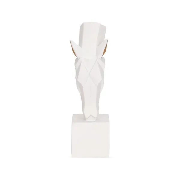 White_Handcrafted_Resin_Horse_Showpiece_For_Home_And_Office_Decor_10_X_10_X_25_Cm