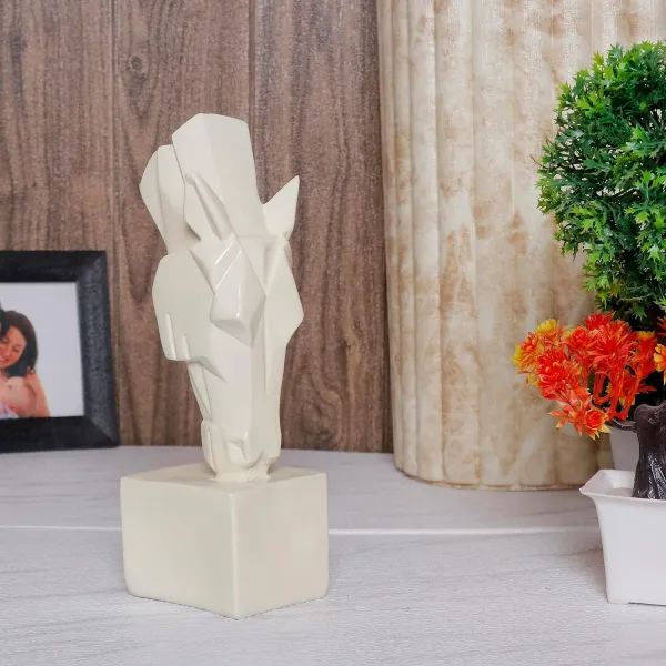 White_Handcrafted_Resin_Horse_Showpiece_For_Home_And_Office_Decor_10_X_10_X_25_Cm