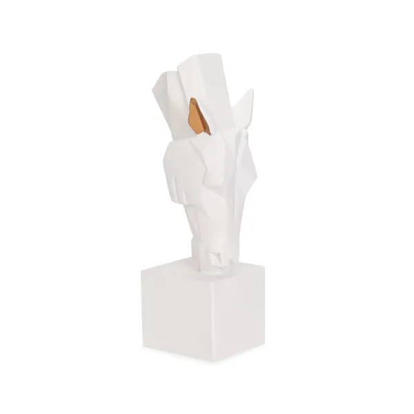 White_Handcrafted_Resin_Horse_Showpiece_For_Home_And_Office_Decor_10_X_10_X_25_Cm