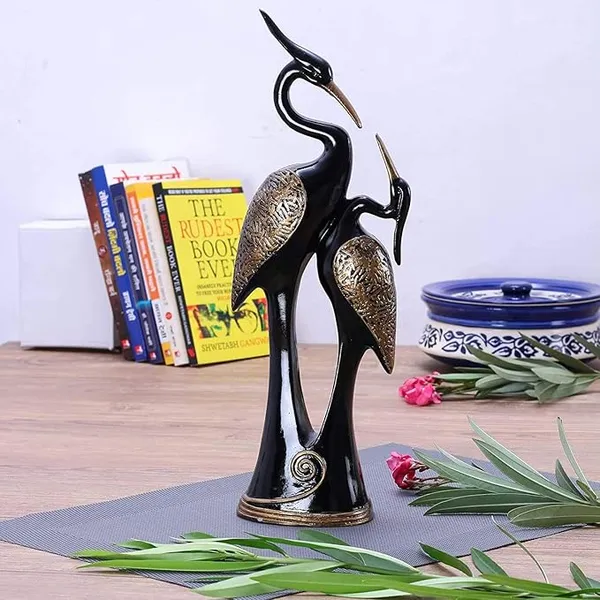 Black_Handcrafted_Resin_Kissing_Pair_Of_Duck_Showpiece_For_Home_And_Office_Decor_4.9_X_14.5_Inches
