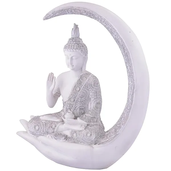 White_Handcrafted_Resin_Moonlit_Buddha_Meditation_Figurine_Showpiece_For_Home_And_Office_Decor_15L_X_12W_X_15H_Cm