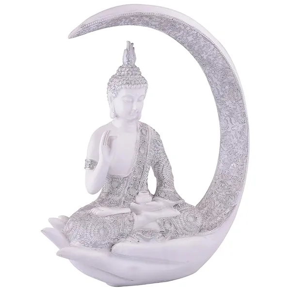 White_Handcrafted_Resin_Moonlit_Buddha_Meditation_Figurine_Showpiece_For_Home_And_Office_Decor_15L_X_12W_X_15H_Cm