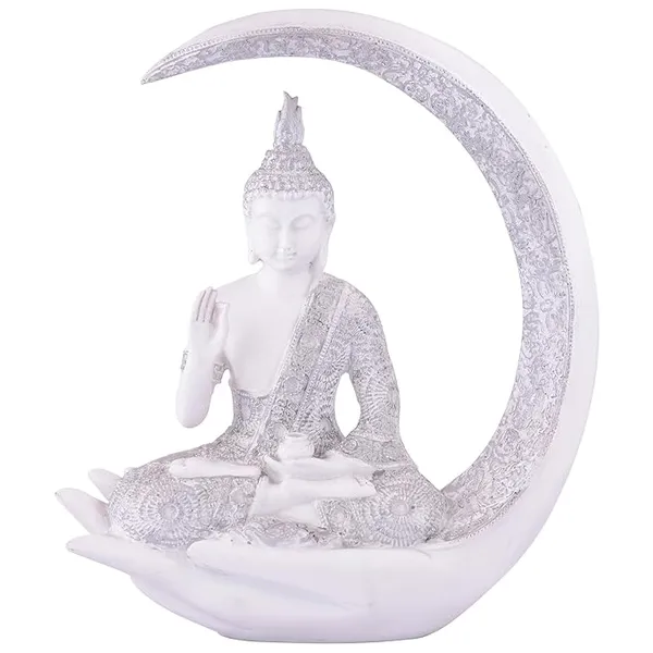 White_Handcrafted_Resin_Moonlit_Buddha_Meditation_Figurine_Showpiece_For_Home_And_Office_Decor_15L_X_12W_X_15H_Cm