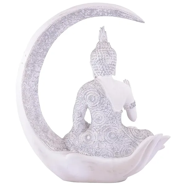 White_Handcrafted_Resin_Moonlit_Buddha_Meditation_Figurine_Showpiece_For_Home_And_Office_Decor_15L_X_12W_X_15H_Cm