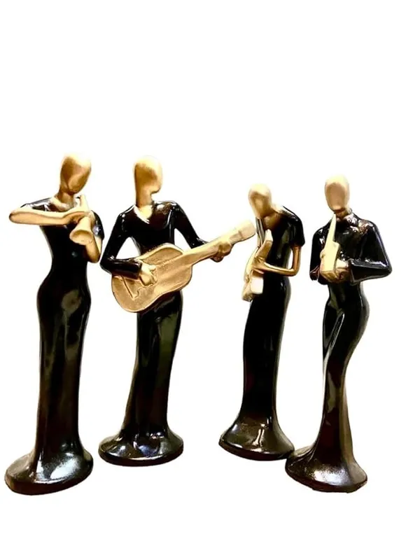 Pack_Of_4_Black_And_Gold_Handcrafted_Resin_Musical_Lady_Showpiece_For_Home_And_Office_Decor_10.2_X_7.6_X_33_Cm