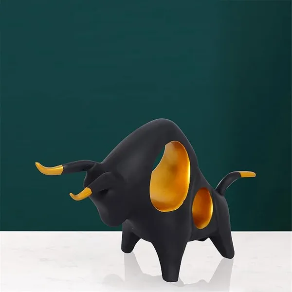 Black_And_Gold_Handcrafted_Resin_Angular_Bull_Figurine_Showpiece_For_Home_And_Office_Decor_8_X_4_Inches