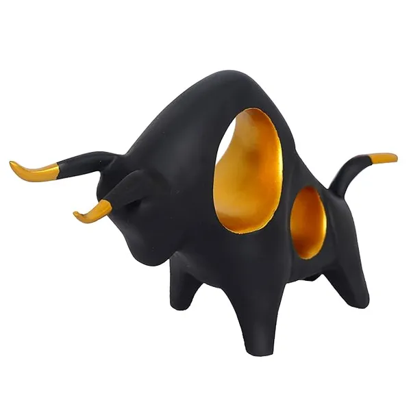 Black_And_Gold_Handcrafted_Resin_Angular_Bull_Figurine_Showpiece_For_Home_And_Office_Decor_8_X_4_Inches