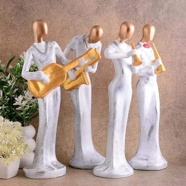 Pack_Of_4_White_And_Gold_Handcrafted_Resin_Musical_Lady_Showpiece_For_Home_And_Office_Decor_10.2_X_7.6_X_33_Cm