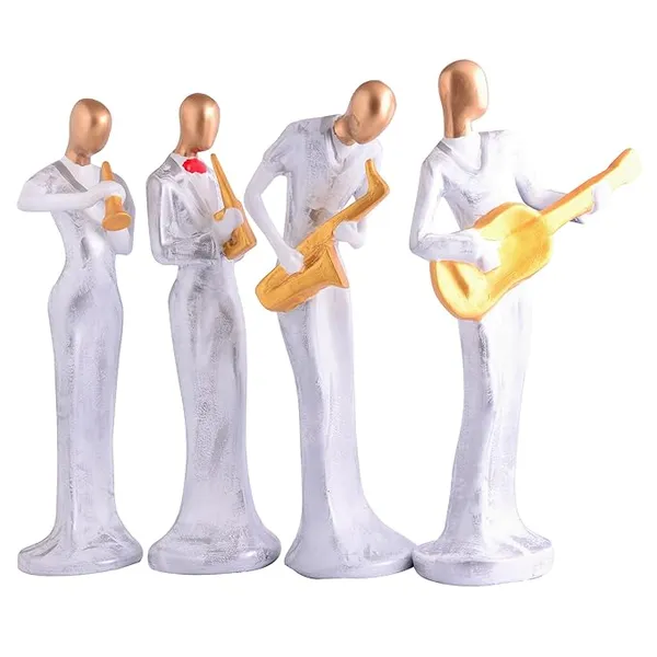 Pack_Of_4_White_And_Gold_Handcrafted_Resin_Musical_Lady_Showpiece_For_Home_And_Office_Decor_10.2_X_7.6_X_33_Cm
