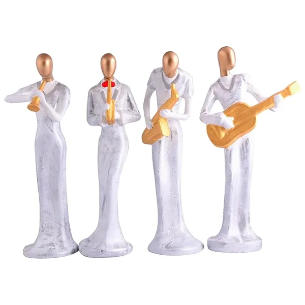 Pack_Of_4_White_And_Gold_Handcrafted_Resin_Musical_Lady_Showpiece_For_Home_And_Office_Decor_10.2_X_7.6_X_33_Cm