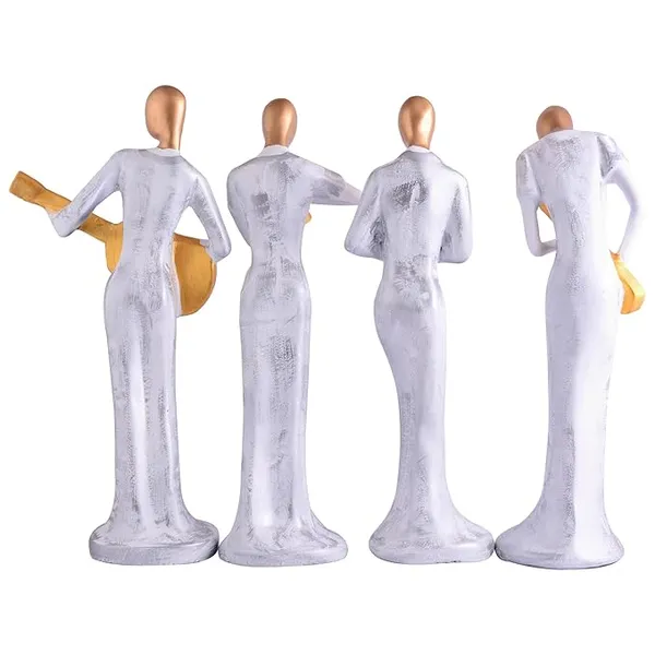 Pack_Of_4_White_And_Gold_Handcrafted_Resin_Musical_Lady_Showpiece_For_Home_And_Office_Decor_10.2_X_7.6_X_33_Cm