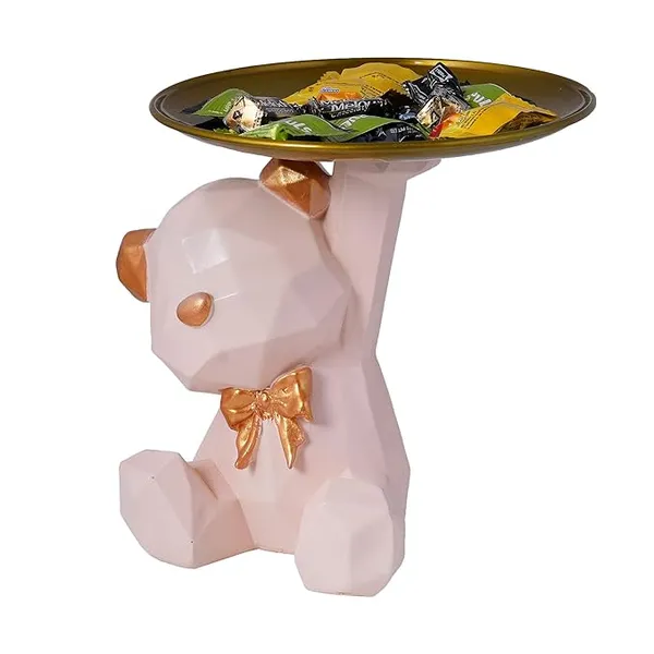 Pink_Handcrafted_Resin_Cool_Bear_Showpiece_For_Home_And_Office_Decor_4_X_6_Inches