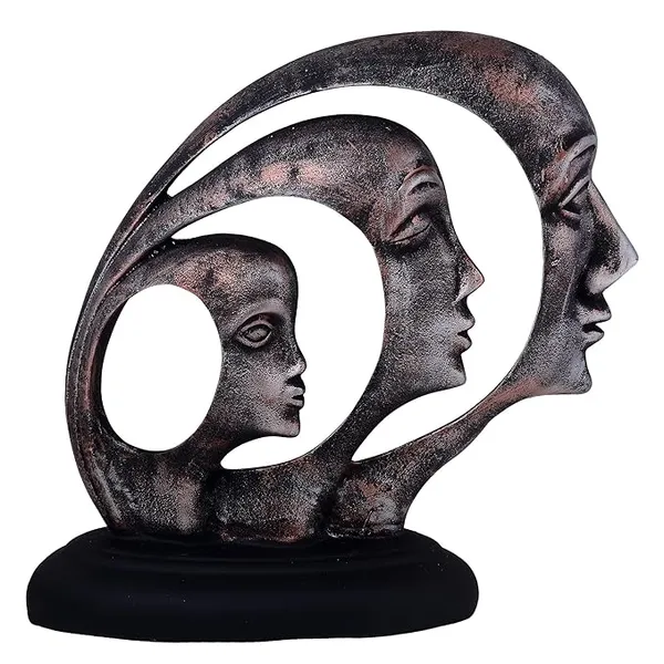 Grey_Handcrafted_Resin_Ring_Lady_3_Face_Showpiece_For_Home_And_Office_Decor_8.5_X_5_X_11_Inches