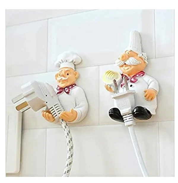 Set_Of_2_White_Multipurpose_Cable_And_Plug_Holder_Cute_Cartoon_Wall_Hook