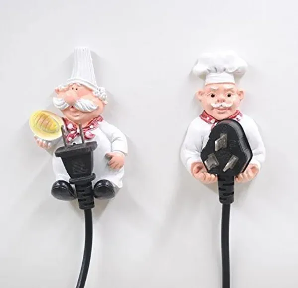 Set_Of_2_White_Multipurpose_Cable_And_Plug_Holder_Cute_Cartoon_Wall_Hook