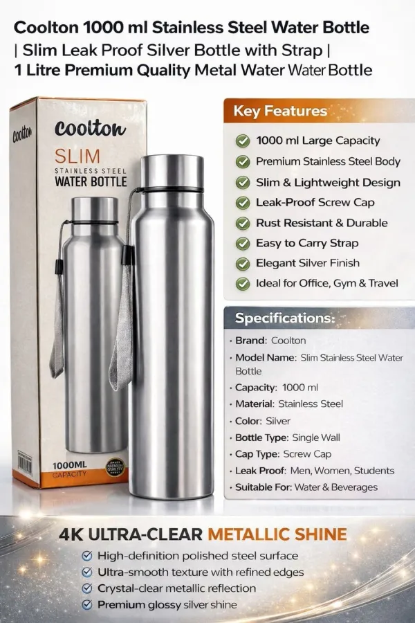 CCOZ_COOLTON_EASY_CARRY_,_KEEP_COOL_AND_WARMS_1000_ml_stainlesssteel_Water_Bottle_(Set_of_1,_Silver)