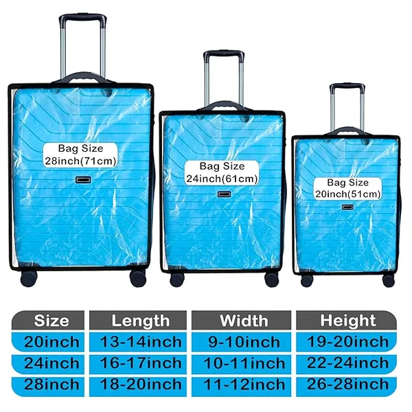 Combo_of_3_Trolley_Bag_Cover/Suitcase_Bag_Cover/Waterproof_Dustproof_Luggage_Cover/Zippered_Clear_PVC_Suitcase_Covers_Protectors_(28_inch,_24_inch,_20inch)