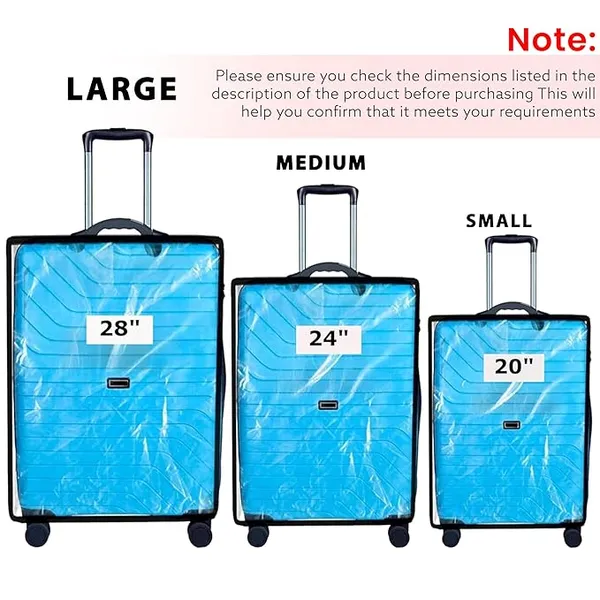 Combo_of_3_Trolley_Bag_Cover/Suitcase_Bag_Cover/Waterproof_Dustproof_Luggage_Cover/Zippered_Clear_PVC_Suitcase_Covers_Protectors_(28_inch,_24_inch,_20inch)