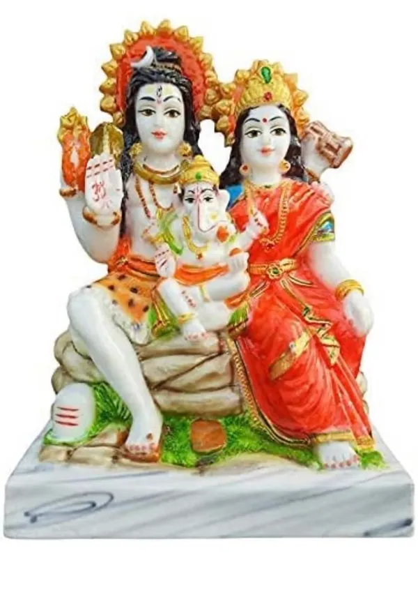 Multicolor_Marble_Shiv_Parivar_Idol_For_Car_Dashboard_|_Religious_Gift_For_Office_|_Home_Decor_|_Temple