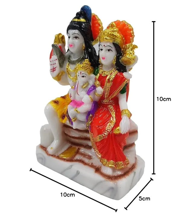 Multicolor_Marble_Shiv_Parivar_Idol_For_Car_Dashboard_|_Religious_Gift_For_Office_|_Home_Decor_|_Temple