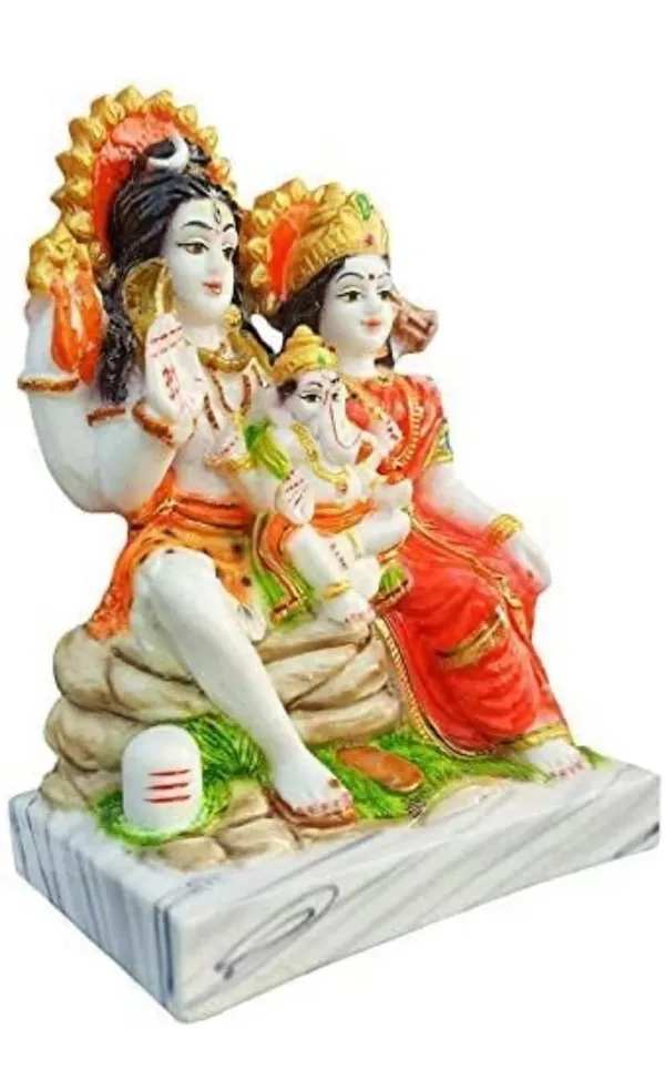 Multicolor_Marble_Shiv_Parivar_Idol_For_Car_Dashboard_|_Religious_Gift_For_Office_|_Home_Decor_|_Temple