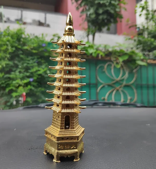 Metal_Golden_Finish_Feng_Shui_Education_9_Layers_Pagoda_Tower_(Gold,_6_Inches)