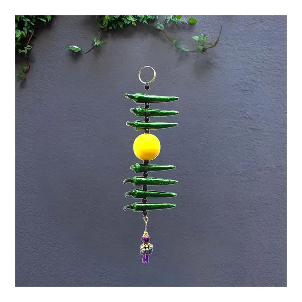 Multicolor_Nimbu_Mirchi_Metallic_Wall_Hanging_Nazar_Battu,_Evil_Eye_Talisman_Protector_Hanging,_Good_Luck_Charm,_Protection_from_Negativity_for_Homes,_Door,_Vehicles_&_Offices_(10x3_Inch,_Green)
