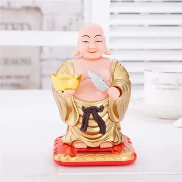 Golden_Solar_Laughing_Buddha_Holding_Ingot_&_Waving_Fan_And_Moving_Head_Idol_For_Health_Wealth_&_Prosperity_Idol_(10L_X_8W_X_13H_Cm)