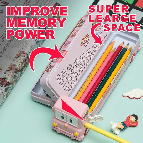 Pink_Bus_Shape_3_Compartments_Moving_Tyre'S_&_Sharpener_Geometry_Case_For_Boys_&_Girls_(Panda_Bus)_(10_X_4_X_4_Cm)