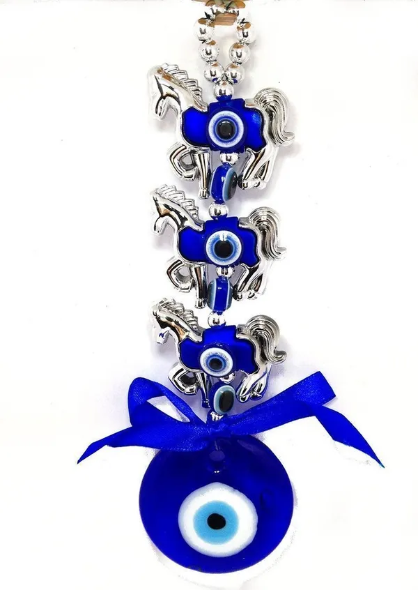 Blue_Vastu_Feng_Shui_Evil_Eye_Glass_And_Plastic_Wall_Hanging_With_Three_Horse_(10_X_4_X_2)