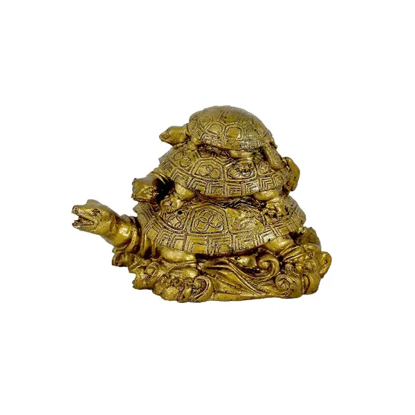 Golden_Vastu_Feng_Shui_Triple_Tortoise_Turtle_Family_(40L_X_30W_X_20H_Mm)