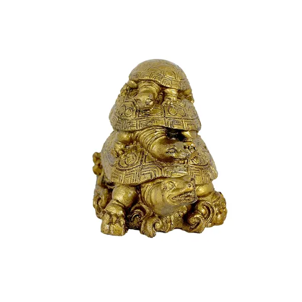 Golden_Vastu_Feng_Shui_Triple_Tortoise_Turtle_Family_(40L_X_30W_X_20H_Mm)