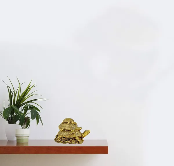 Golden_Vastu_Feng_Shui_Triple_Tortoise_Turtle_Family_(40L_X_30W_X_20H_Mm)