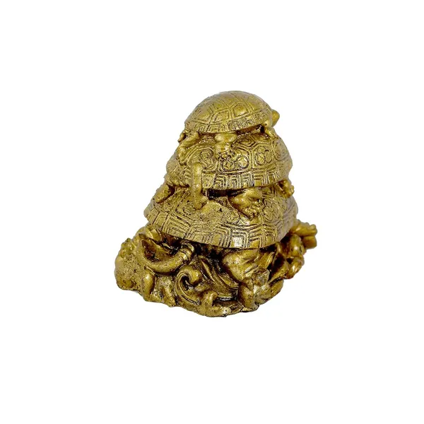 Golden_Vastu_Feng_Shui_Triple_Tortoise_Turtle_Family_(40L_X_30W_X_20H_Mm)