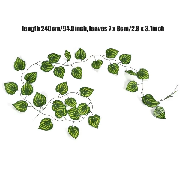 Green_Artificial_Plastic_Fake_Hanging_Watermelon_Leaf_For_Gardens