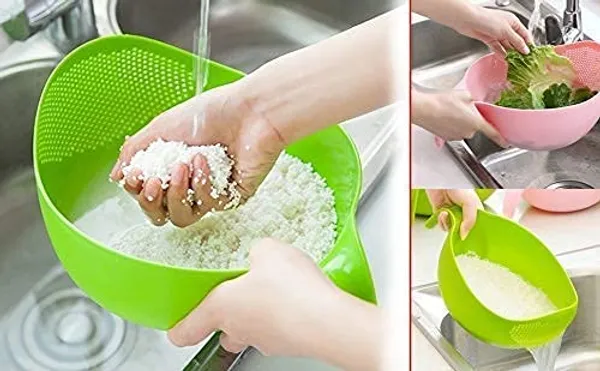 Green_Water_Strainer_Or_Washer_Bowl_For_Rice_Vegetable_&_Fruits_(11_X_6_X_5_Cm)