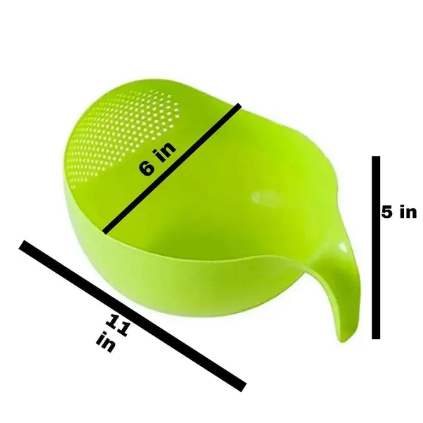 Green_Water_Strainer_Or_Washer_Bowl_For_Rice_Vegetable_&_Fruits_(11_X_6_X_5_Cm)