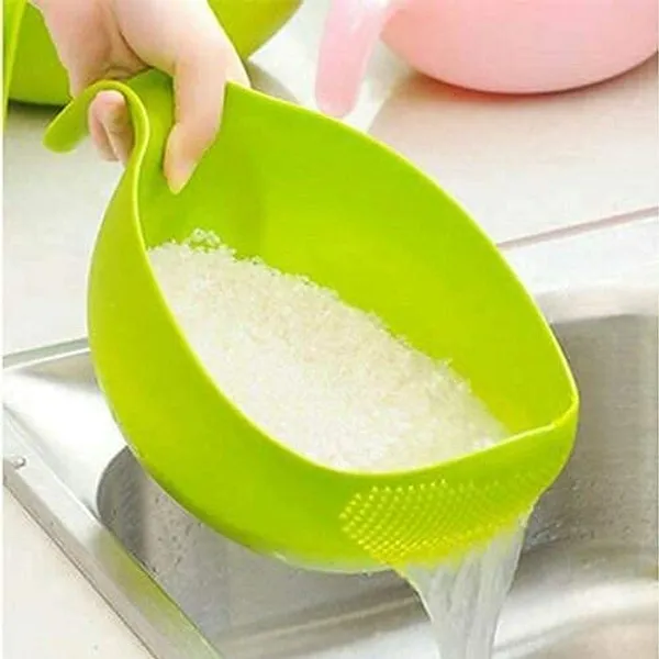 Green_Water_Strainer_Or_Washer_Bowl_For_Rice_Vegetable_&_Fruits_(11_X_6_X_5_Cm)