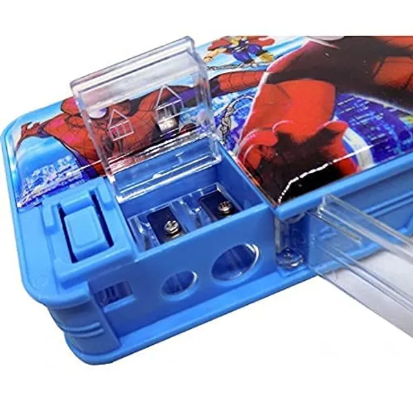 Multicolor_Pencil_Boxes_With_Calculator_And_Sharpener_For_Boys_Girls_(Doremon,_Spider_Man_And_Avengers)_(24_X_9_X_3_Cm)_(Pack_Of_2)