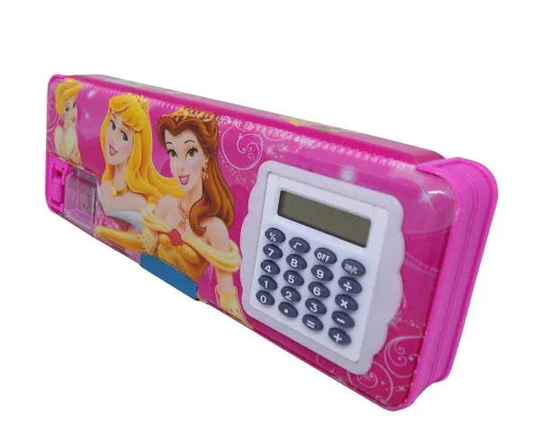 Multicolor_Magnetic_Pencil_Box_With_Calculator_&_Dual_Sharpener_For_Kids_(24_X_9_X_3_Cm)