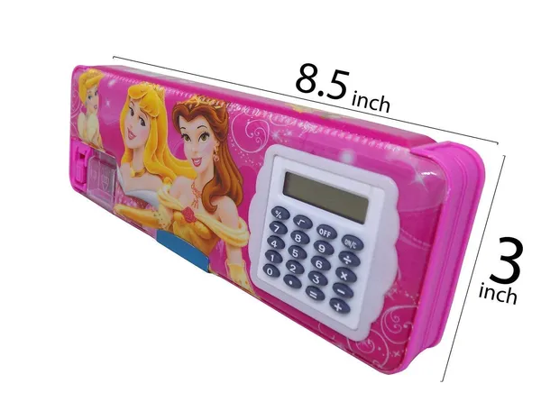 Multicolor_Magnetic_Pencil_Box_With_Calculator_&_Dual_Sharpener_For_Kids_(24_X_9_X_3_Cm)