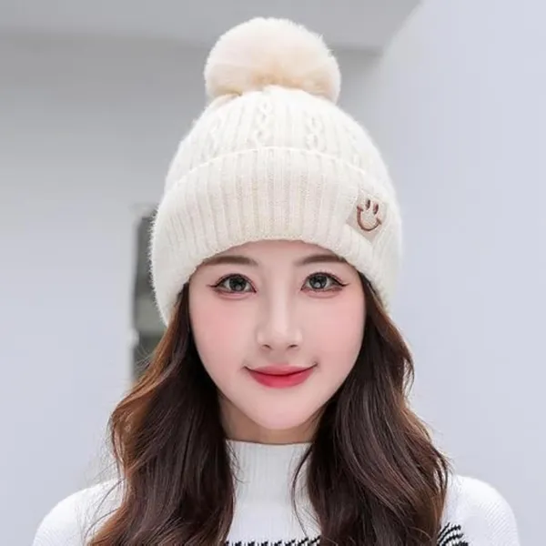 Cream_Cozy_Knit_Beanie_And_Fleece-Lined_Gloves_Set_For_Women